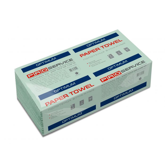 OPTIMUM Рушник паперовий V-скл. зелений макулатурний 160 шт (25шт/ящ)